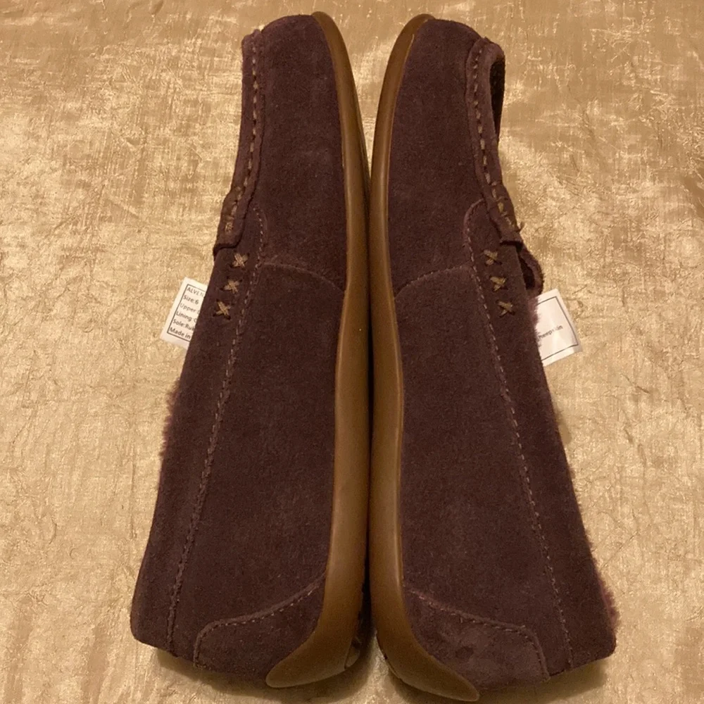 ABEO B.I.O.SYSTEM Sheepskin Loafers ALVENA Purple Suede